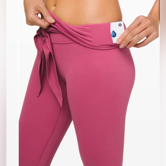 Lululemon Align Pant Leggings 28" Wrap Waist High Waisted Moss Rose Pink Size 6 - Picture 3 of 10